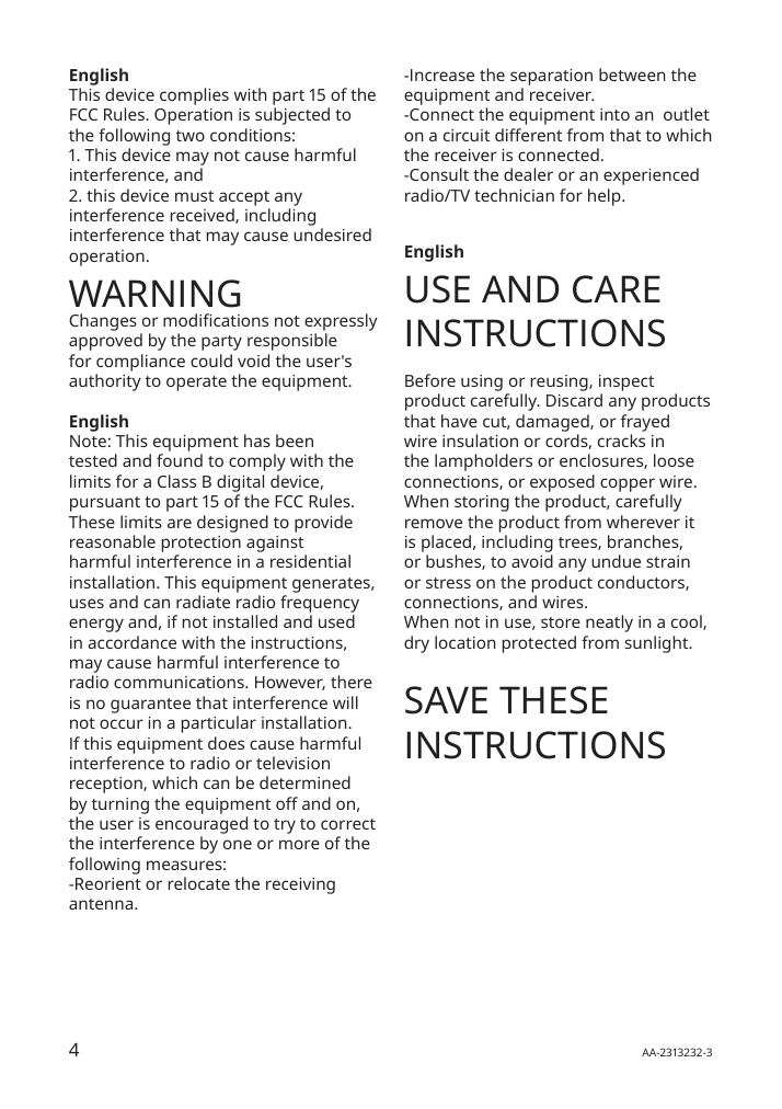 Assembly instructions for IKEA Vinterfint led artificial christmas tree christmas tree | Page 4 - IKEA VINTERFINT LED artificial Christmas tree 805.348.57