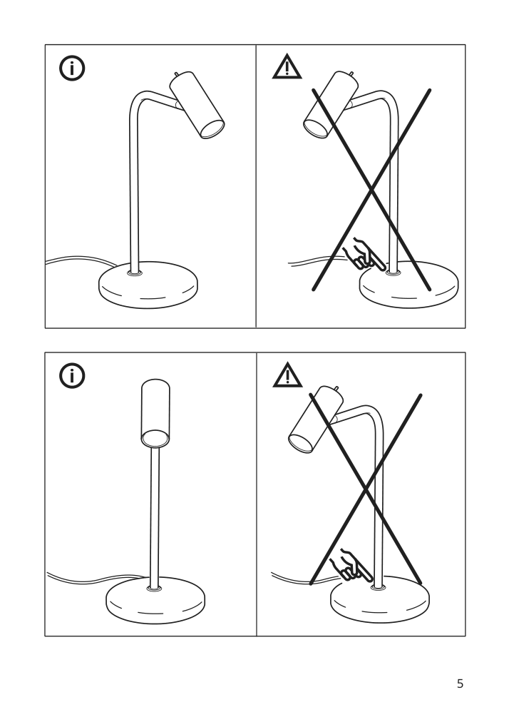 Assembly instructions for IKEA Virrmo work lamp nickel plated | Page 5 - IKEA VIRRMO work lamp 804.713.55