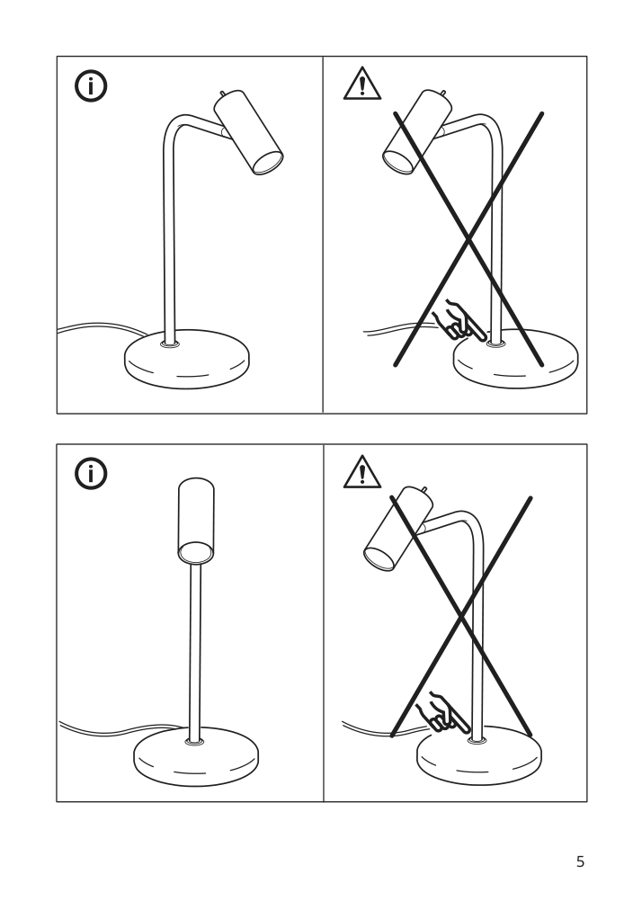 Assembly instructions for IKEA Virrmo work lamp nickel plated | Page 5 - IKEA VIRRMO work lamp 804.713.55