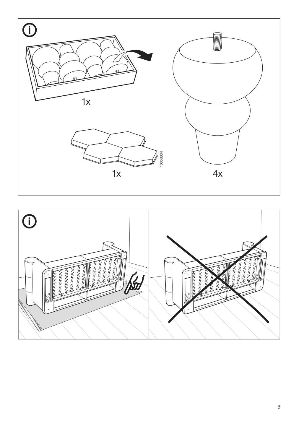 Assembly instructions for IKEA Viskafors 1 5 seat armchair lejde anthracite | Page 3 - IKEA VISKAFORS 1.5-seat armchair 994.432.73