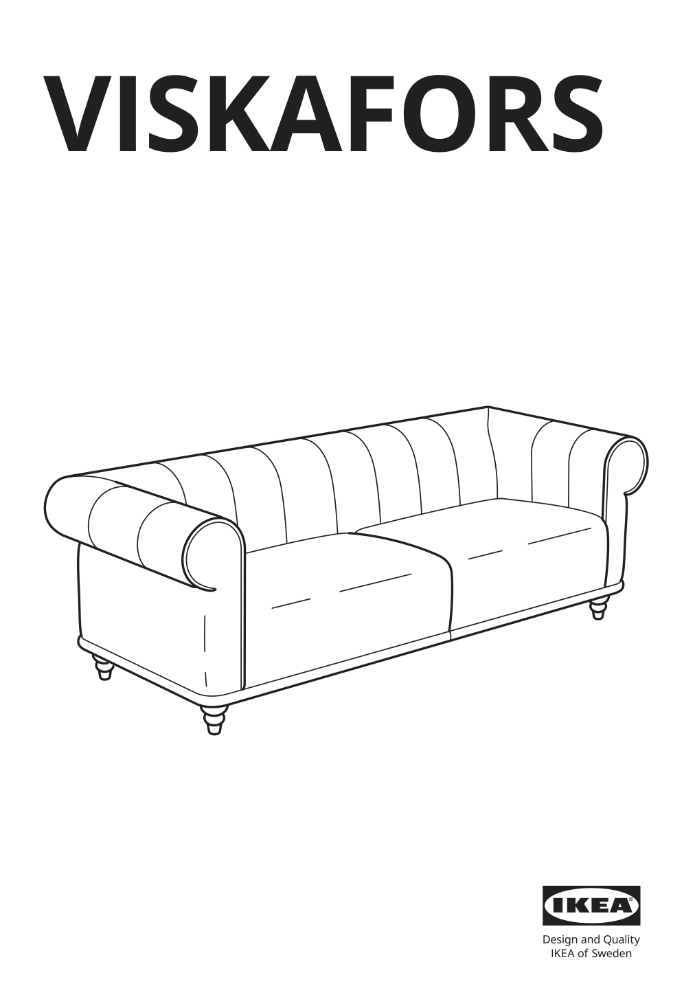 Assembly instructions for IKEA Viskafors sofa lejde light beige | Page 1 - IKEA VISKAFORS sofa 394.433.32