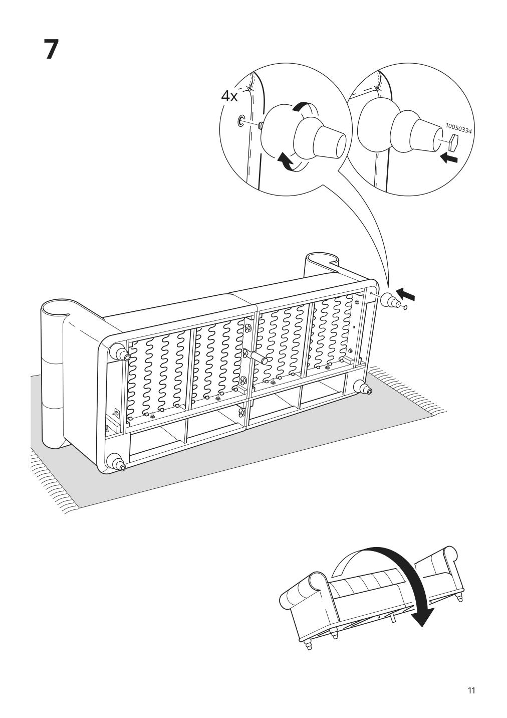 Assembly instructions for IKEA Viskafors sofa lejde light beige | Page 11 - IKEA VISKAFORS sofa 394.433.32