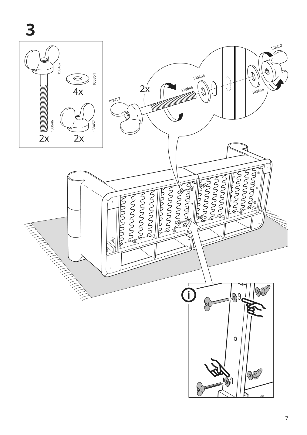 Assembly instructions for IKEA Viskafors sofa lejde light beige | Page 7 - IKEA VISKAFORS sofa 394.433.32