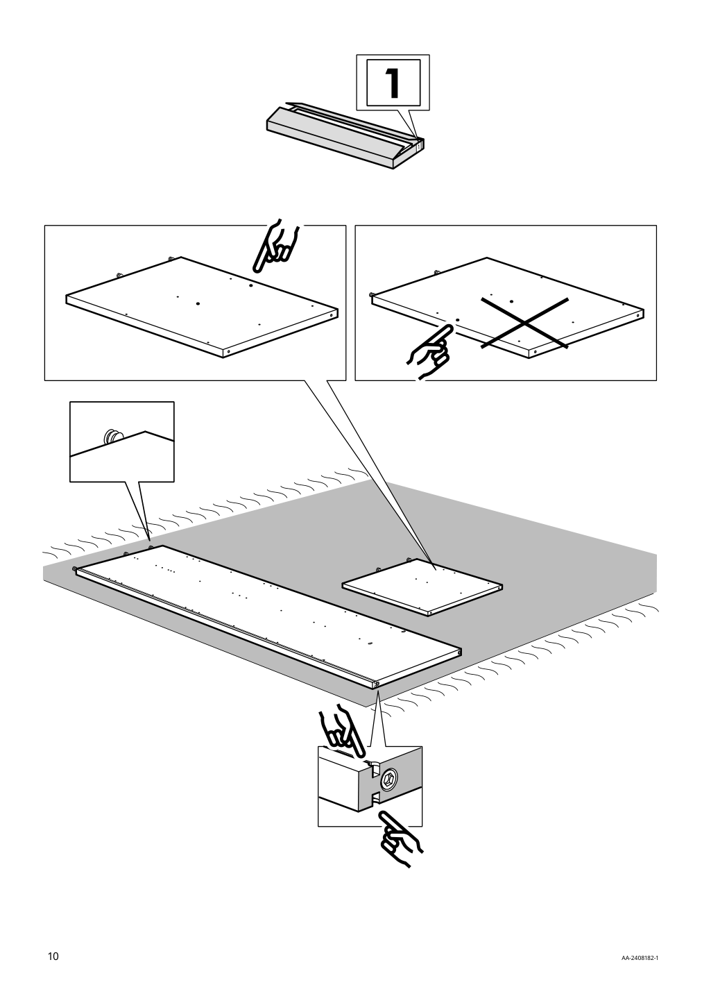 Assembly instructions for IKEA Visthus wardrobe gray white | Page 10 - IKEA VISTHUS wardrobe 503.476.16