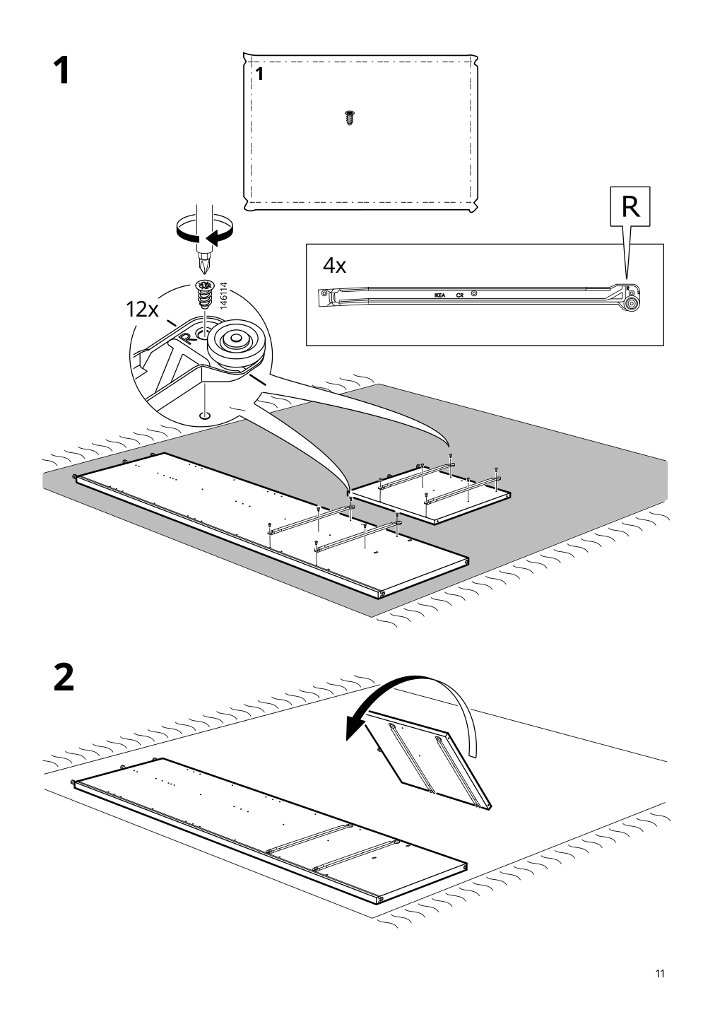 Assembly instructions for IKEA Visthus wardrobe gray white | Page 11 - IKEA VISTHUS wardrobe 503.476.16