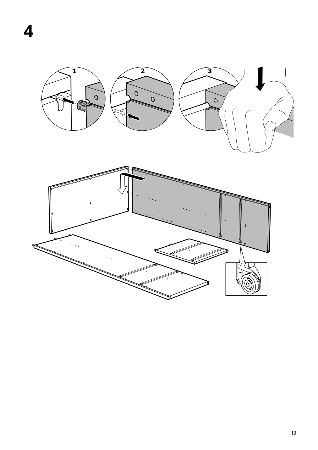 Assembly instructions for IKEA Visthus wardrobe gray white | Page 13 - IKEA VISTHUS wardrobe 503.476.16