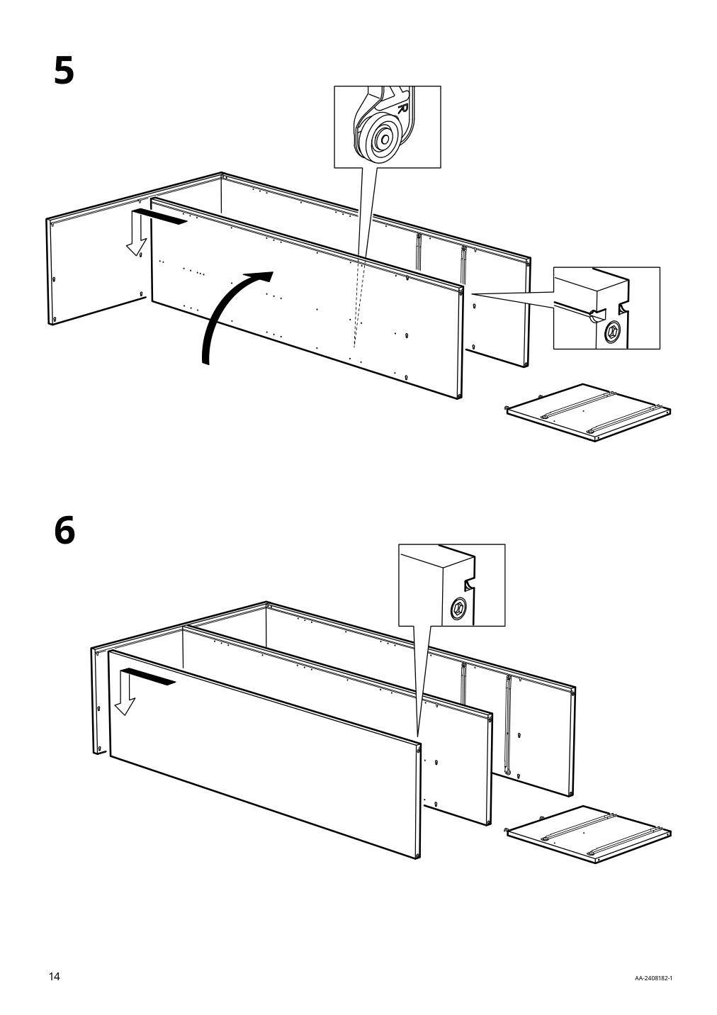 Assembly instructions for IKEA Visthus wardrobe gray white | Page 14 - IKEA VISTHUS wardrobe 503.476.16