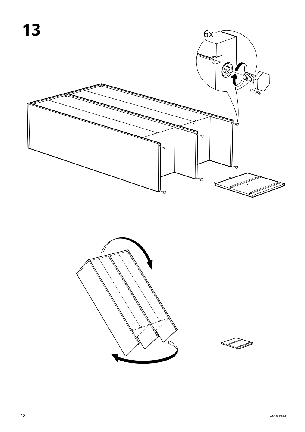 Assembly instructions for IKEA Visthus wardrobe gray white | Page 18 - IKEA VISTHUS wardrobe 503.476.16