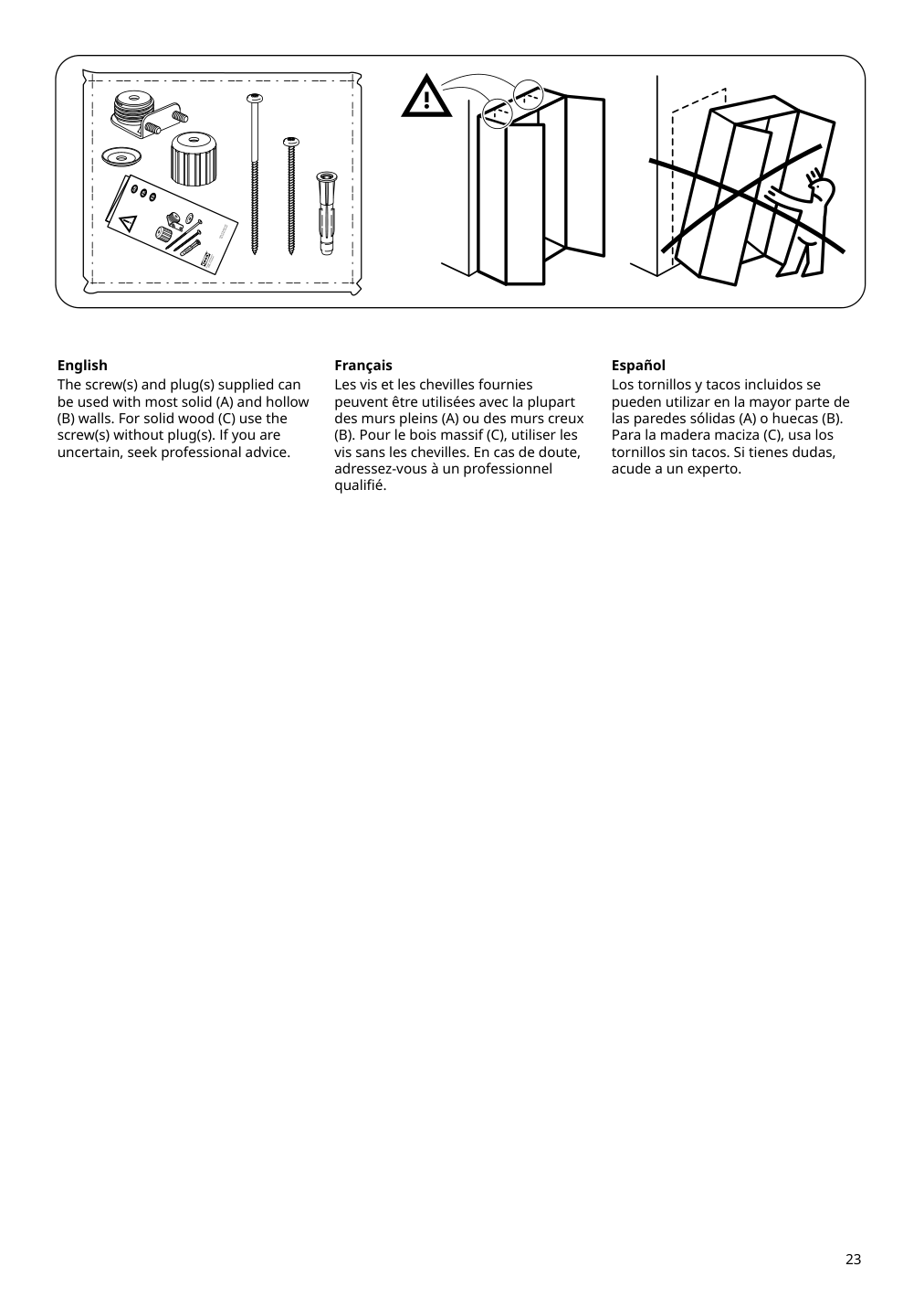 Assembly instructions for IKEA Visthus wardrobe gray white | Page 23 - IKEA VISTHUS wardrobe 503.476.16