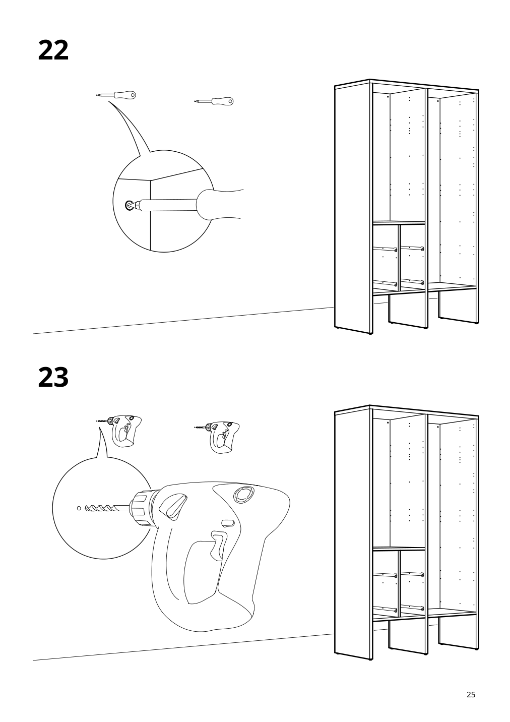 Assembly instructions for IKEA Visthus wardrobe gray white | Page 25 - IKEA VISTHUS wardrobe 503.476.16