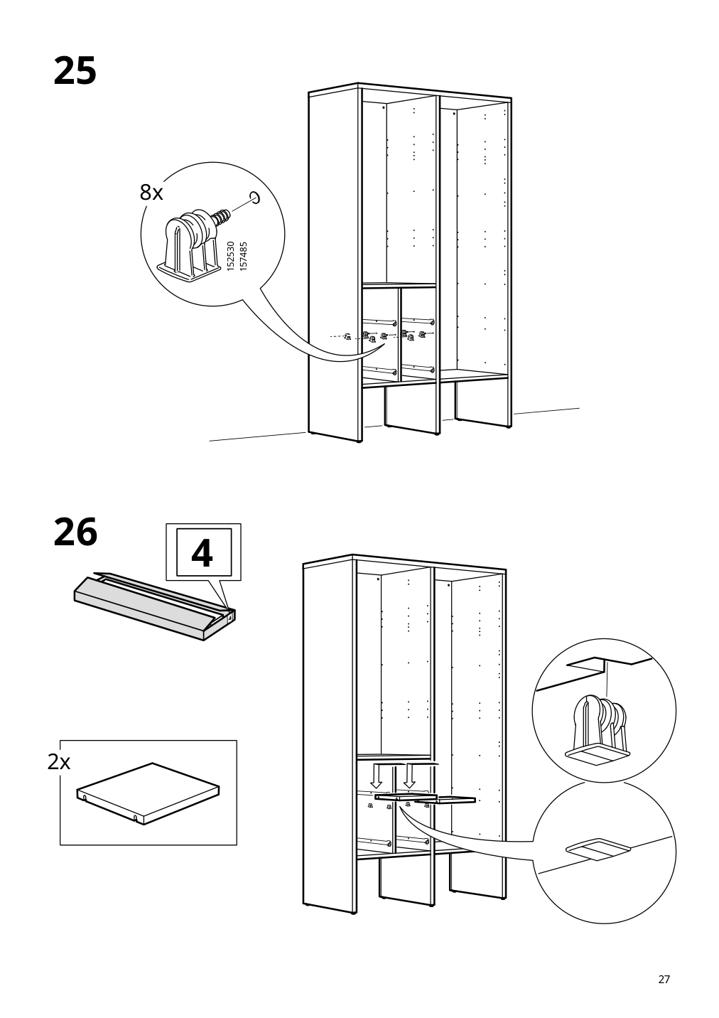 Assembly instructions for IKEA Visthus wardrobe gray white | Page 27 - IKEA VISTHUS wardrobe 503.476.16