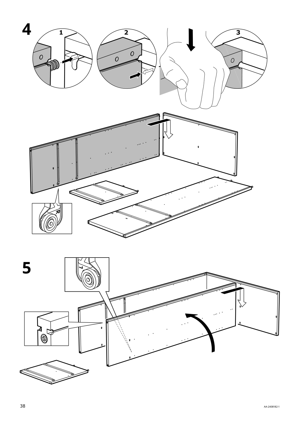 Assembly instructions for IKEA Visthus wardrobe gray white | Page 38 - IKEA VISTHUS wardrobe 503.476.16