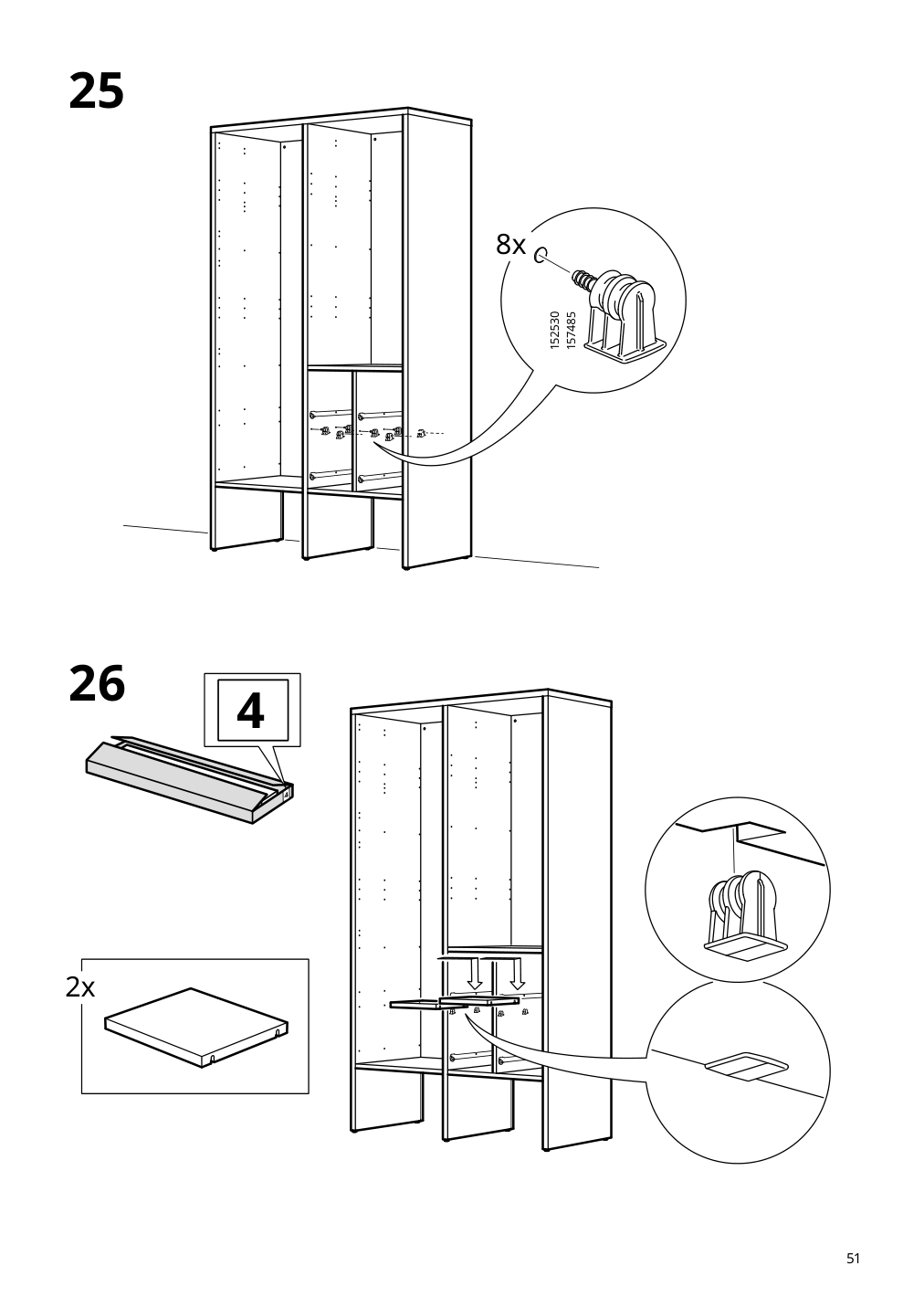 Assembly instructions for IKEA Visthus wardrobe gray white | Page 51 - IKEA VISTHUS wardrobe 503.476.16