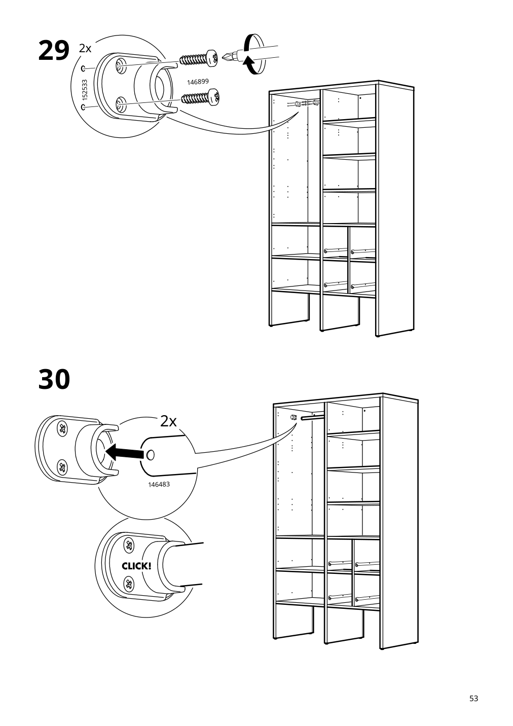 Assembly instructions for IKEA Visthus wardrobe gray white | Page 53 - IKEA VISTHUS wardrobe 503.476.16