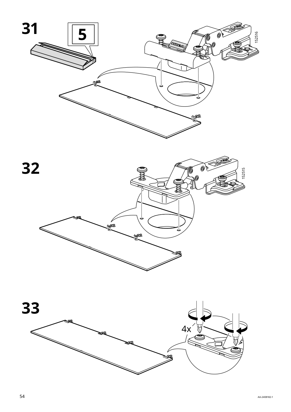 Assembly instructions for IKEA Visthus wardrobe gray white | Page 54 - IKEA VISTHUS wardrobe 503.476.16