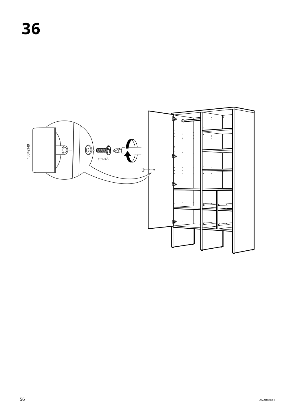 Assembly instructions for IKEA Visthus wardrobe gray white | Page 56 - IKEA VISTHUS wardrobe 503.476.16