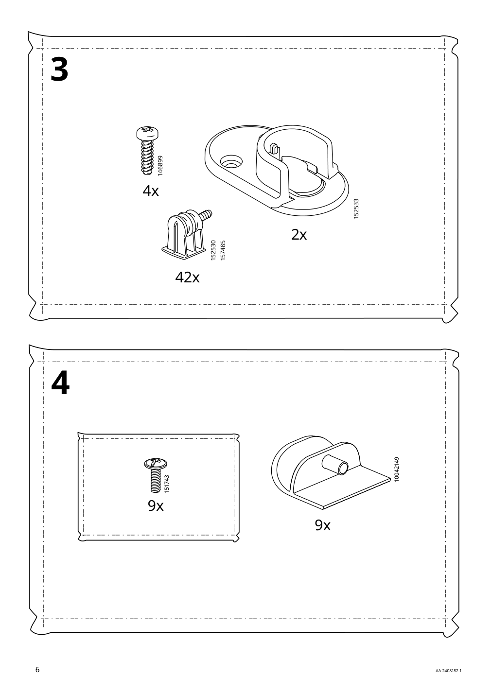 Assembly instructions for IKEA Visthus wardrobe gray white | Page 6 - IKEA VISTHUS wardrobe 503.476.16