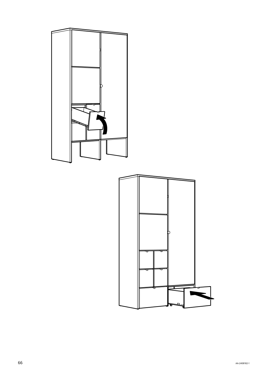 Assembly instructions for IKEA Visthus wardrobe gray white | Page 66 - IKEA VISTHUS wardrobe 503.476.16