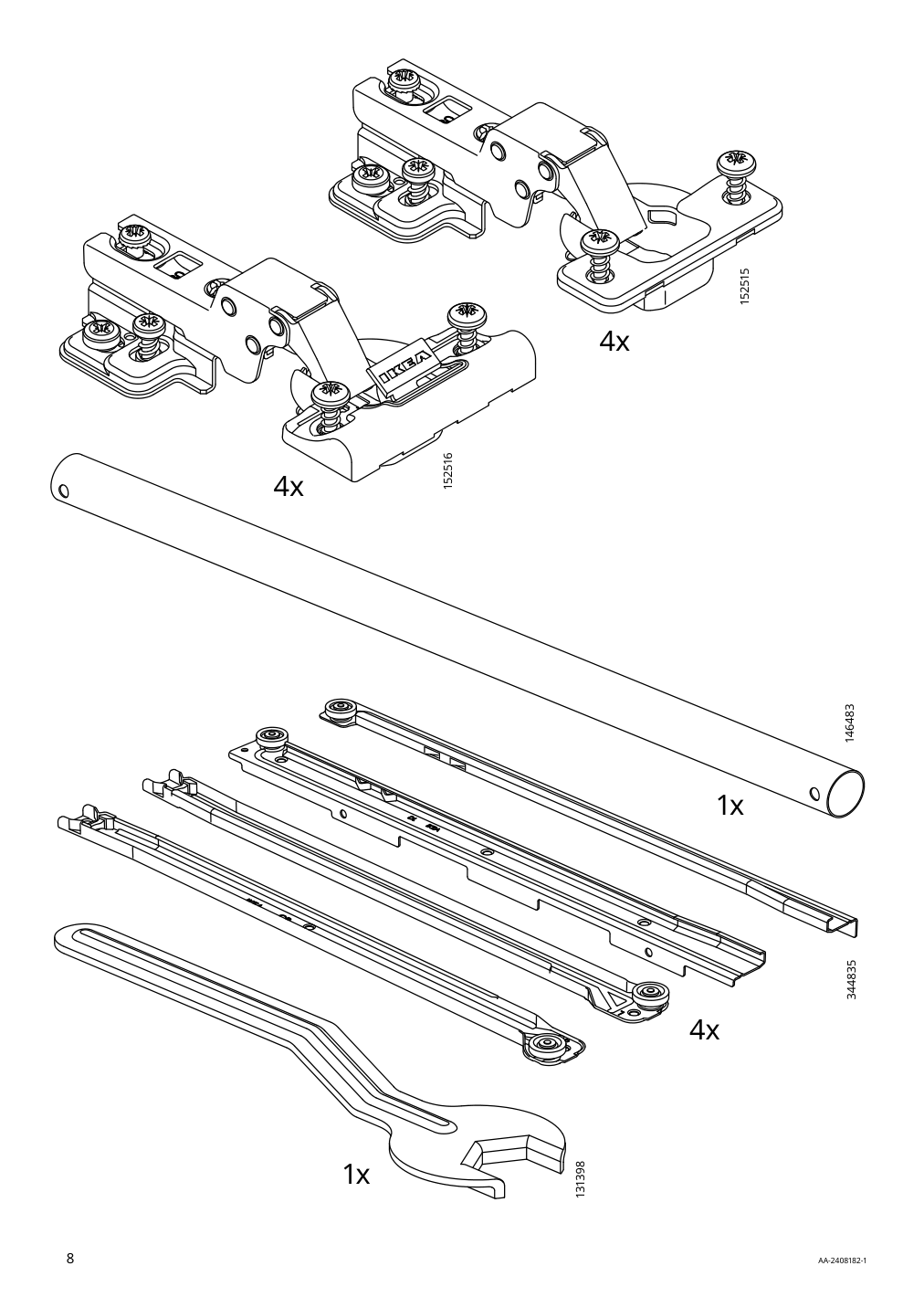 Assembly instructions for IKEA Visthus wardrobe gray white | Page 8 - IKEA VISTHUS wardrobe 503.476.16