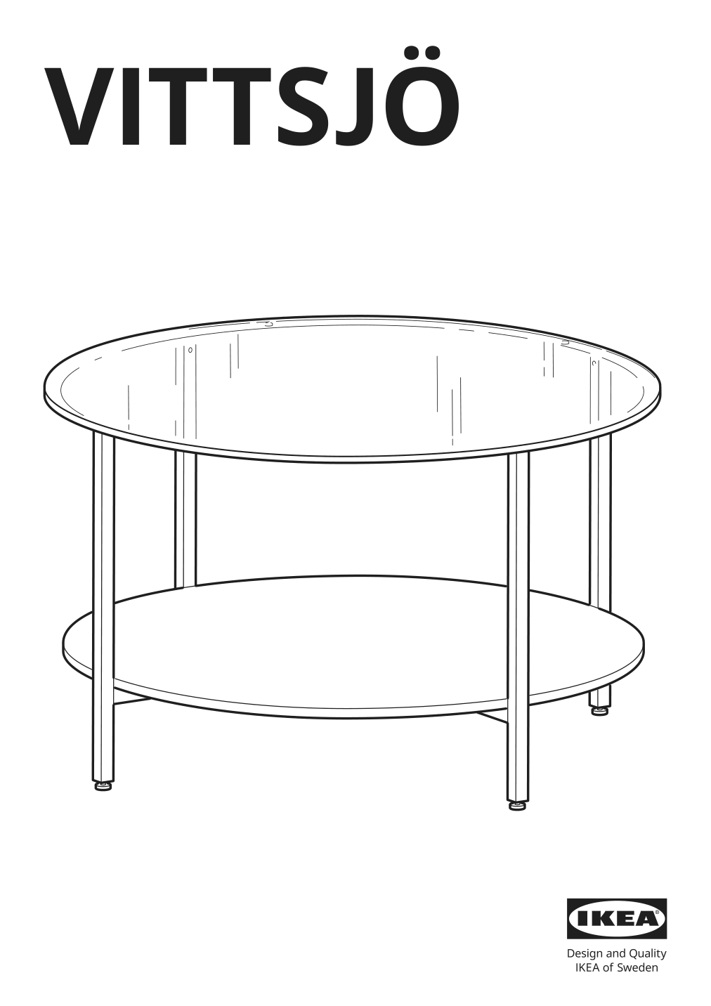 Assembly instructions for IKEA Vittsjoe coffee table black brown glass | Page 1 - IKEA VITTSJÖ coffee table 802.133.09