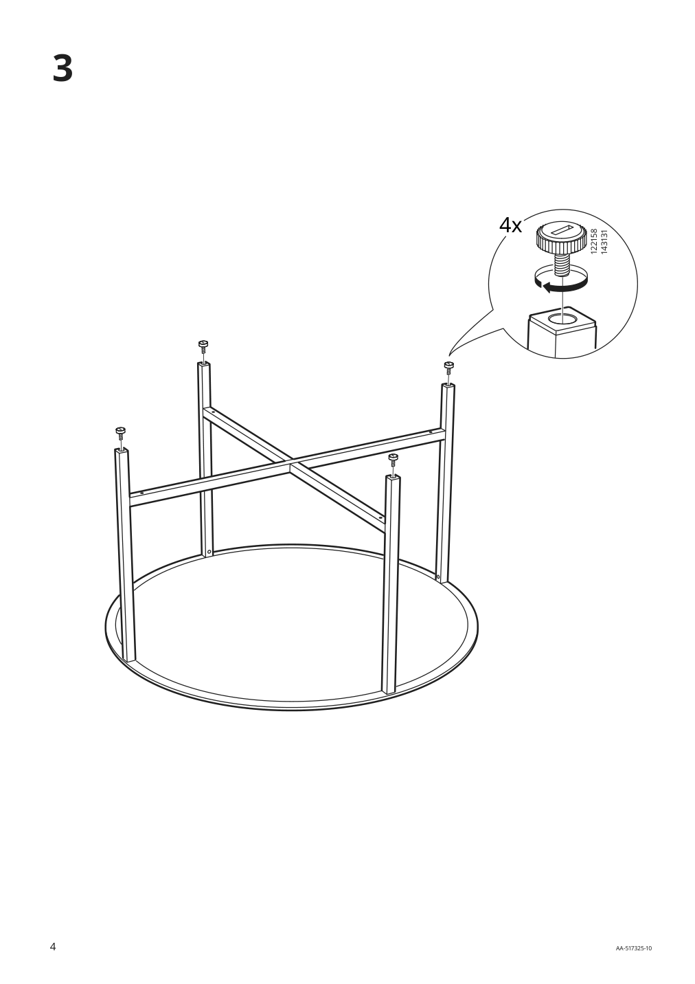 Assembly instructions for IKEA Vittsjoe coffee table black brown glass | Page 4 - IKEA VITTSJÖ coffee table 802.133.09