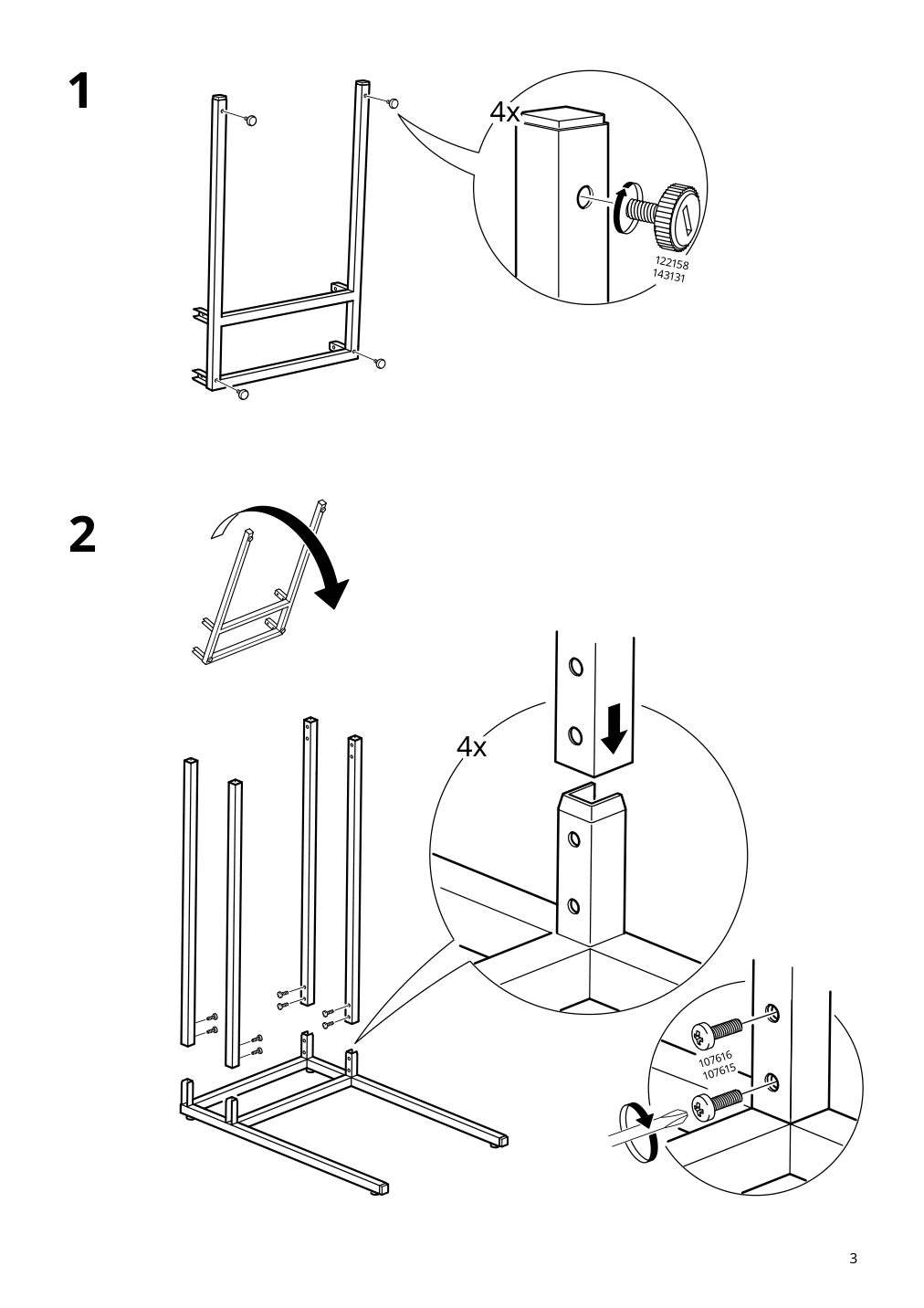 Assembly instructions for IKEA Vittsjoe laptop stand white glass | Page 3 - IKEA VITTSJÖ laptop stand 903.034.46