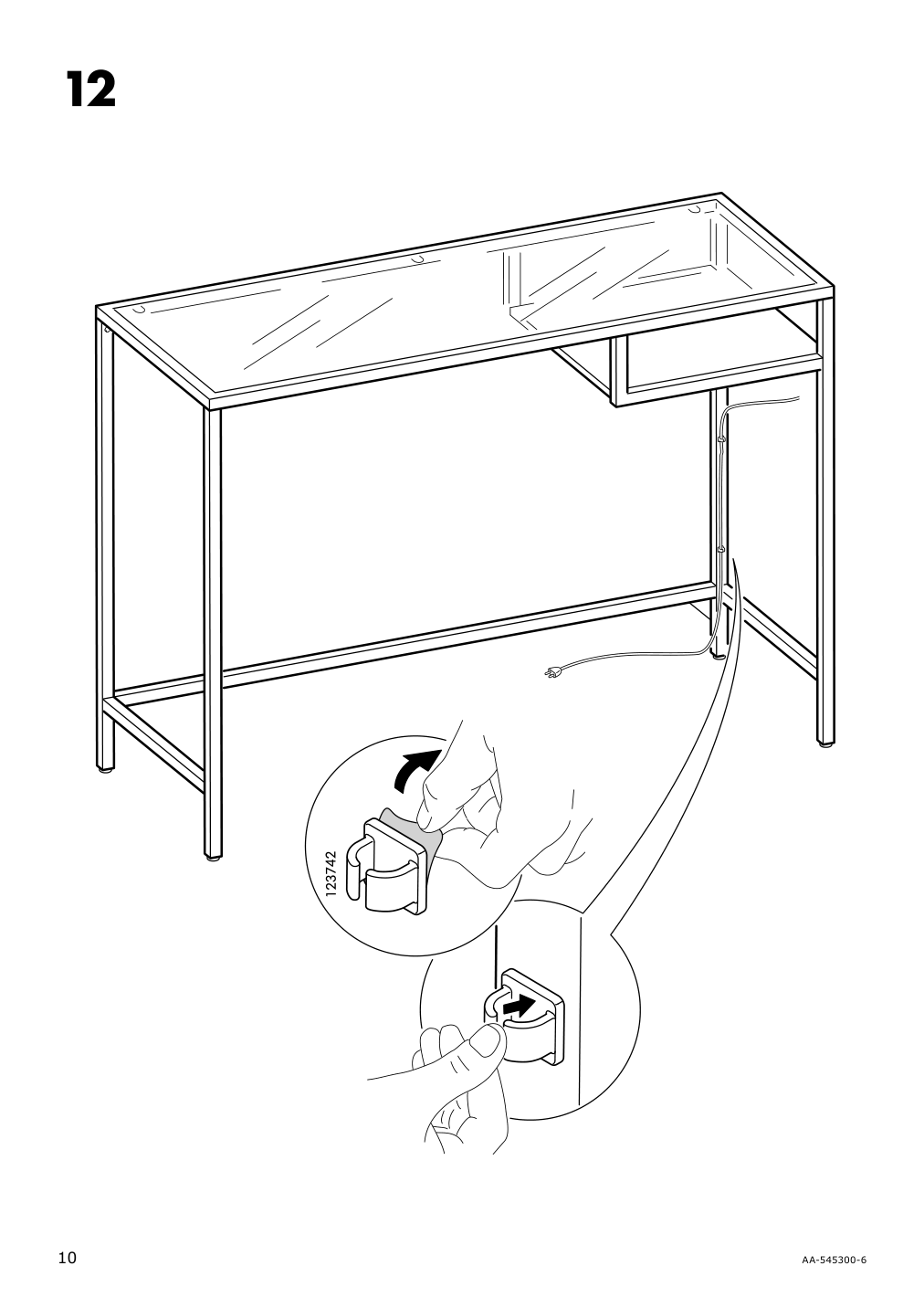 Assembly instructions for IKEA Vittsjoe laptop table black brown glass | Page 10 - IKEA VITTSJÖ laptop table 802.213.52