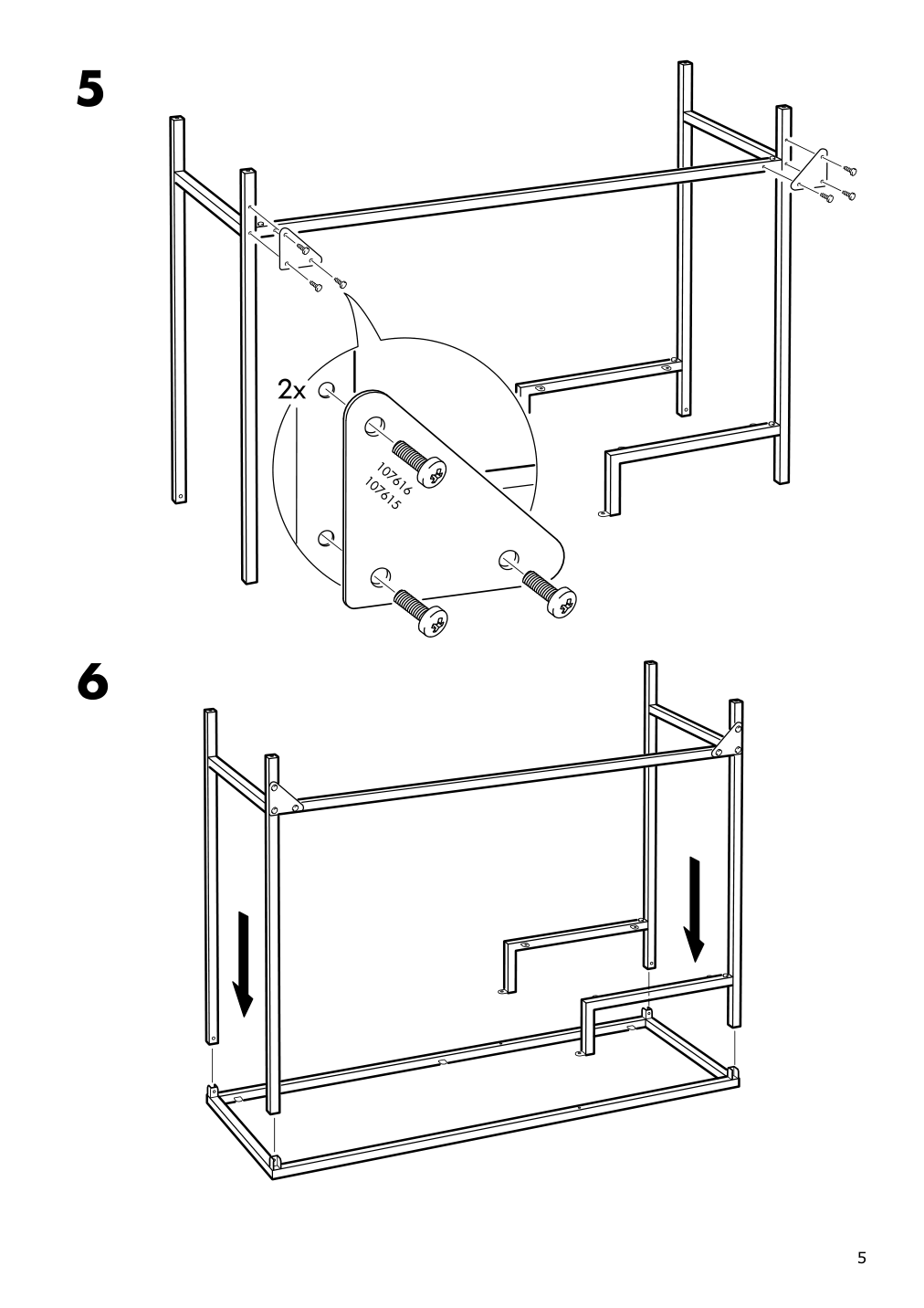 Assembly instructions for IKEA Vittsjoe laptop table black brown glass | Page 5 - IKEA VITTSJÖ laptop table 802.213.52