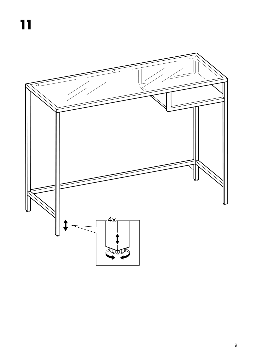 Assembly instructions for IKEA Vittsjoe laptop table black brown glass | Page 9 - IKEA VITTSJÖ laptop table 802.213.52