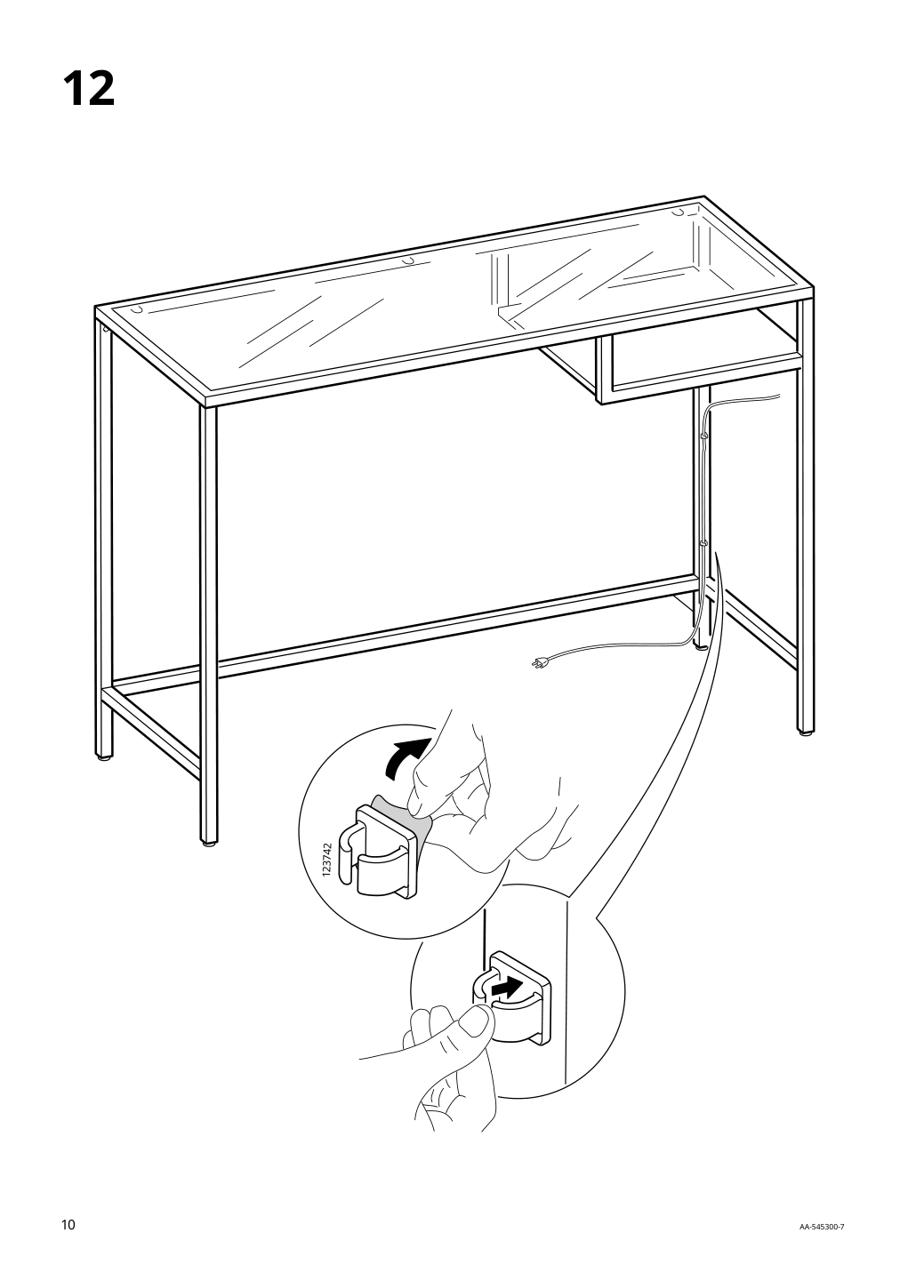 Assembly instructions for IKEA Vittsjoe laptop table white glass | Page 10 - IKEA VITTSJÖ shelving unit with laptop table 192.944.89