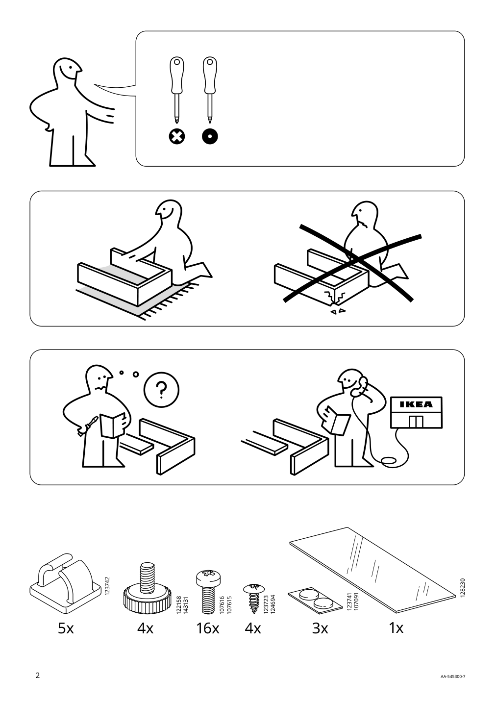 Assembly instructions for IKEA Vittsjoe laptop table white glass | Page 2 - IKEA VITTSJÖ shelving unit with laptop table 192.944.89