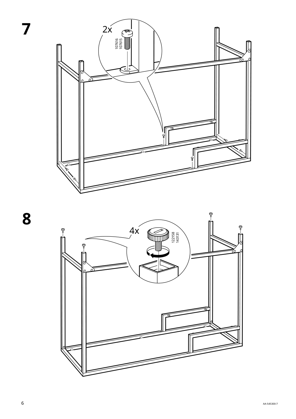 Assembly instructions for IKEA Vittsjoe laptop table white glass | Page 6 - IKEA VITTSJÖ shelving unit with laptop table 192.944.89