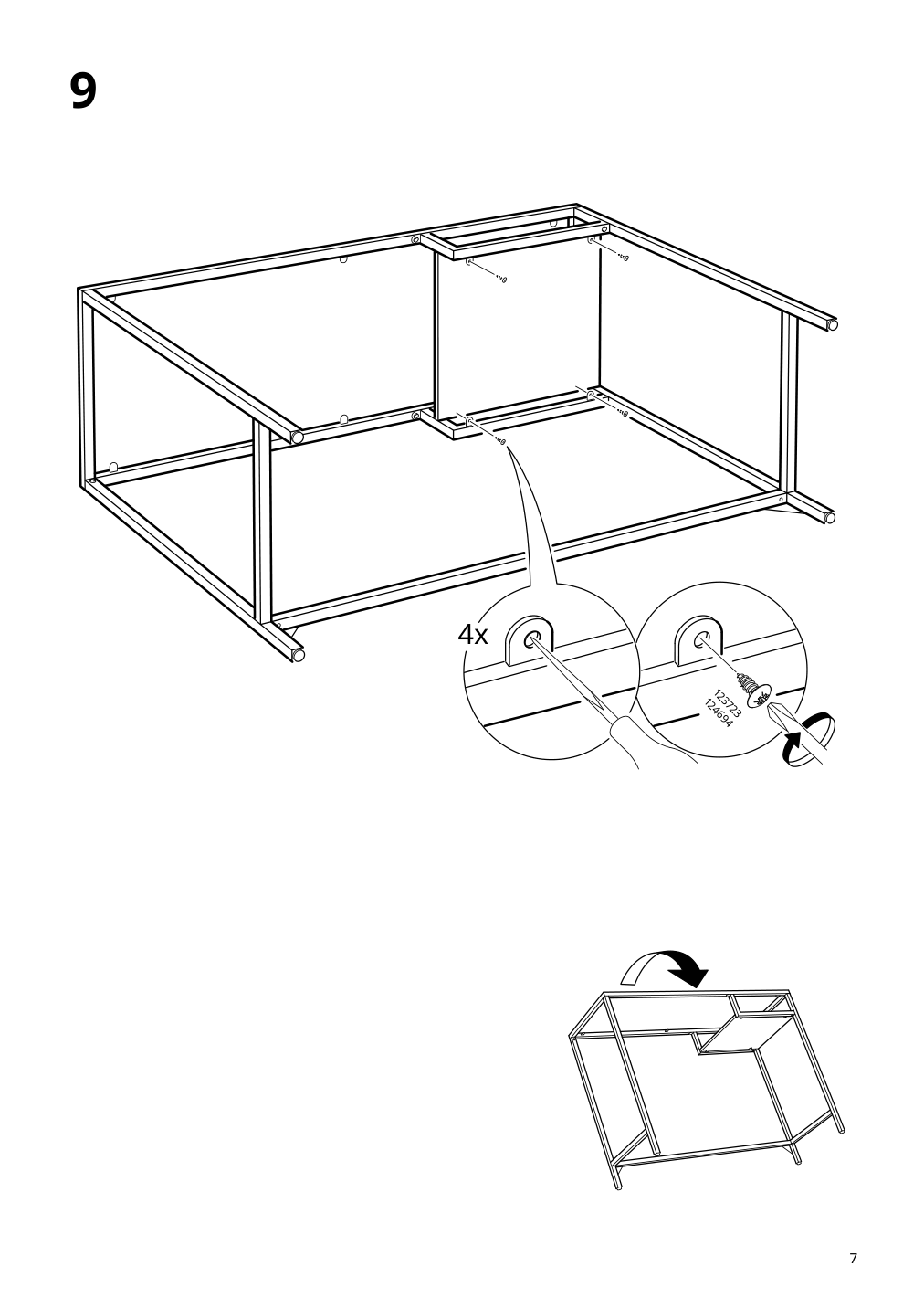 Assembly instructions for IKEA Vittsjoe laptop table white glass | Page 7 - IKEA VITTSJÖ shelving unit with laptop table 192.944.89