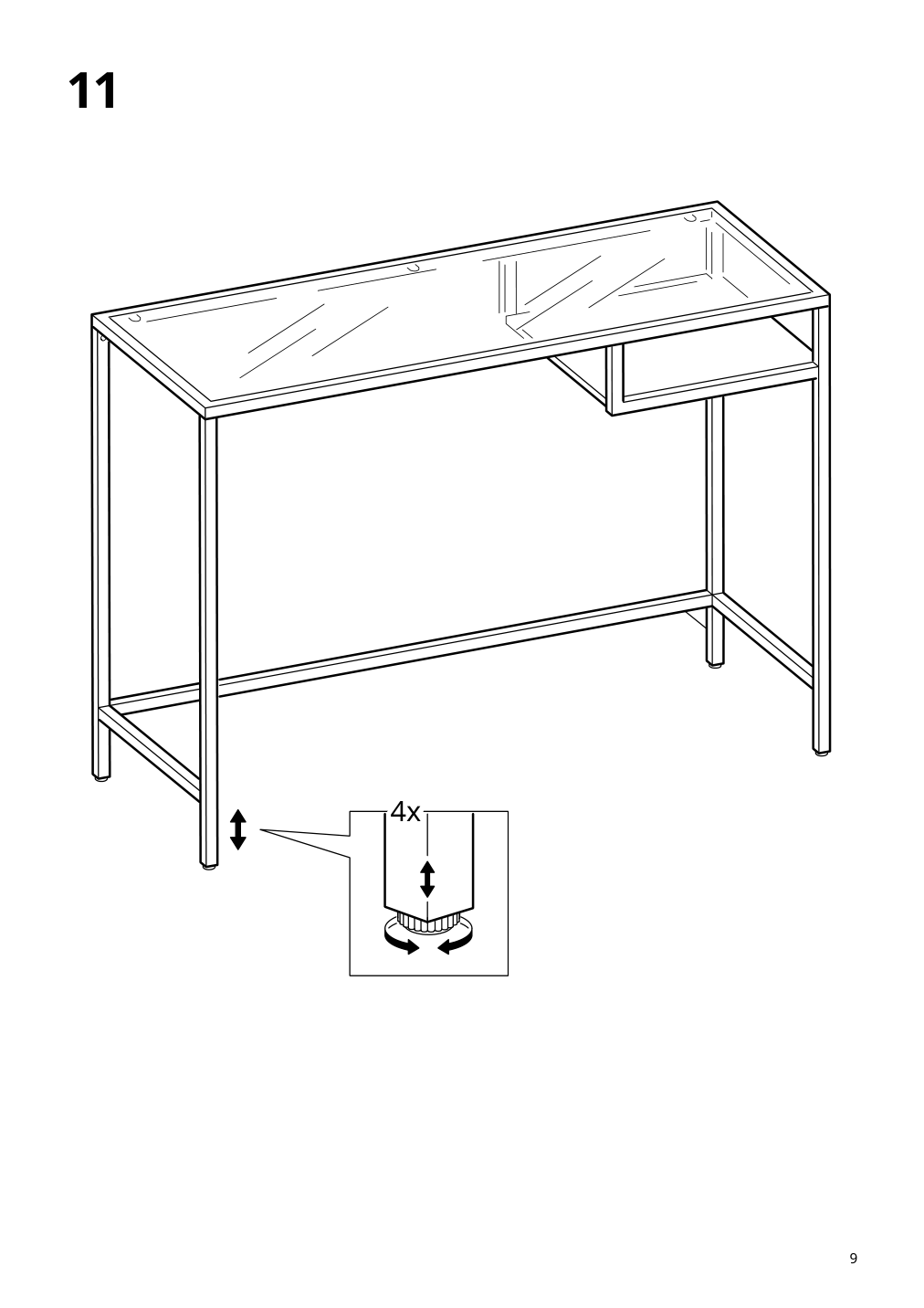 Assembly instructions for IKEA Vittsjoe laptop table white glass | Page 9 - IKEA VITTSJÖ shelving unit with laptop table 192.944.89