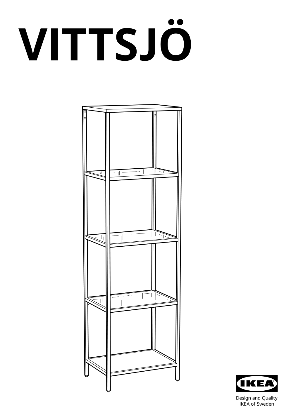 Assembly instructions for IKEA Vittsjoe shelf unit black brown glass | Page 1 - IKEA LAGKAPTEN/ELDBERGET / VITTSJÖ desk and storage combination 994.367.67