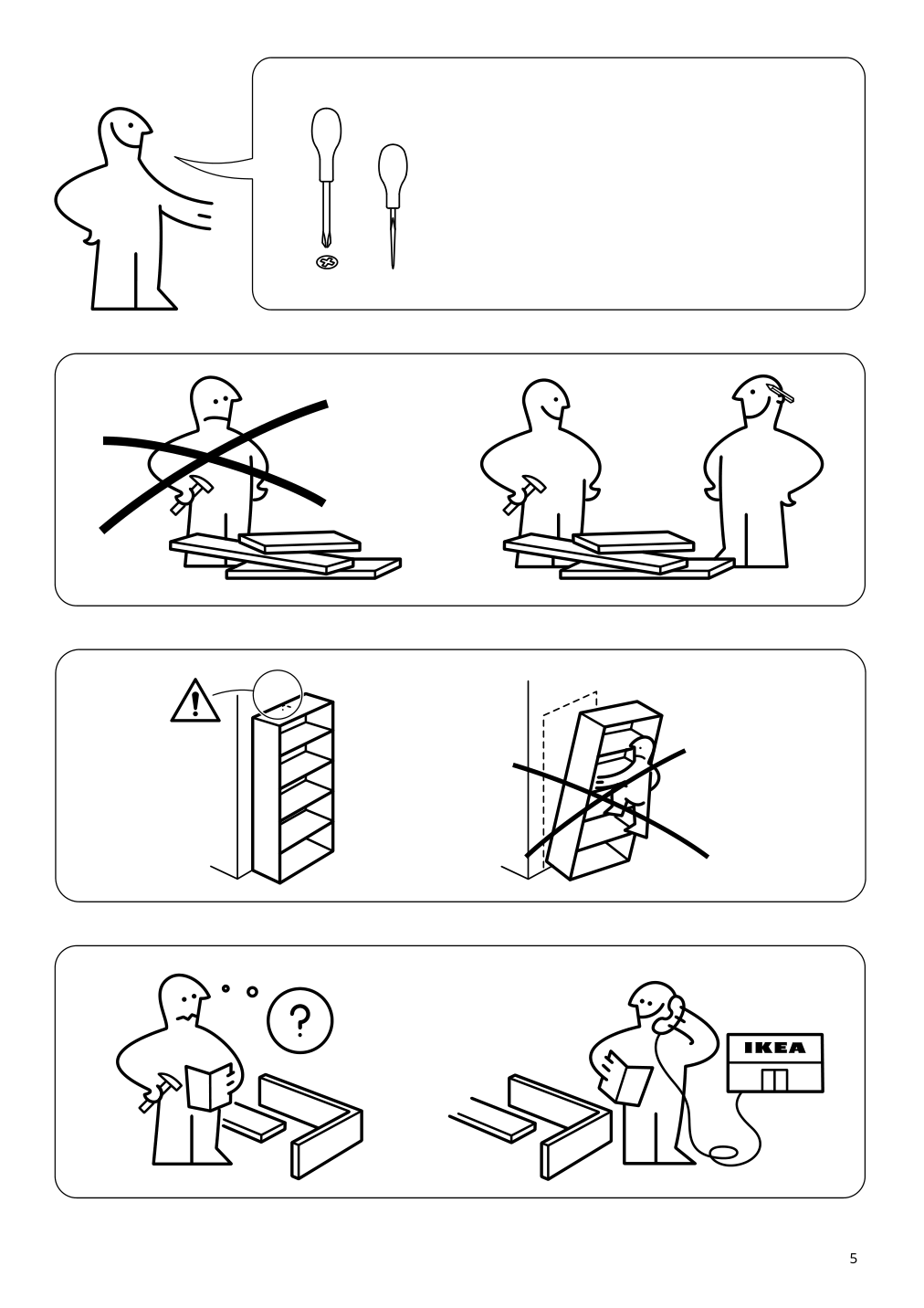 Assembly instructions for IKEA Vittsjoe shelf unit black brown glass | Page 5 - IKEA LAGKAPTEN/ELDBERGET / VITTSJÖ desk and storage combination 994.367.67