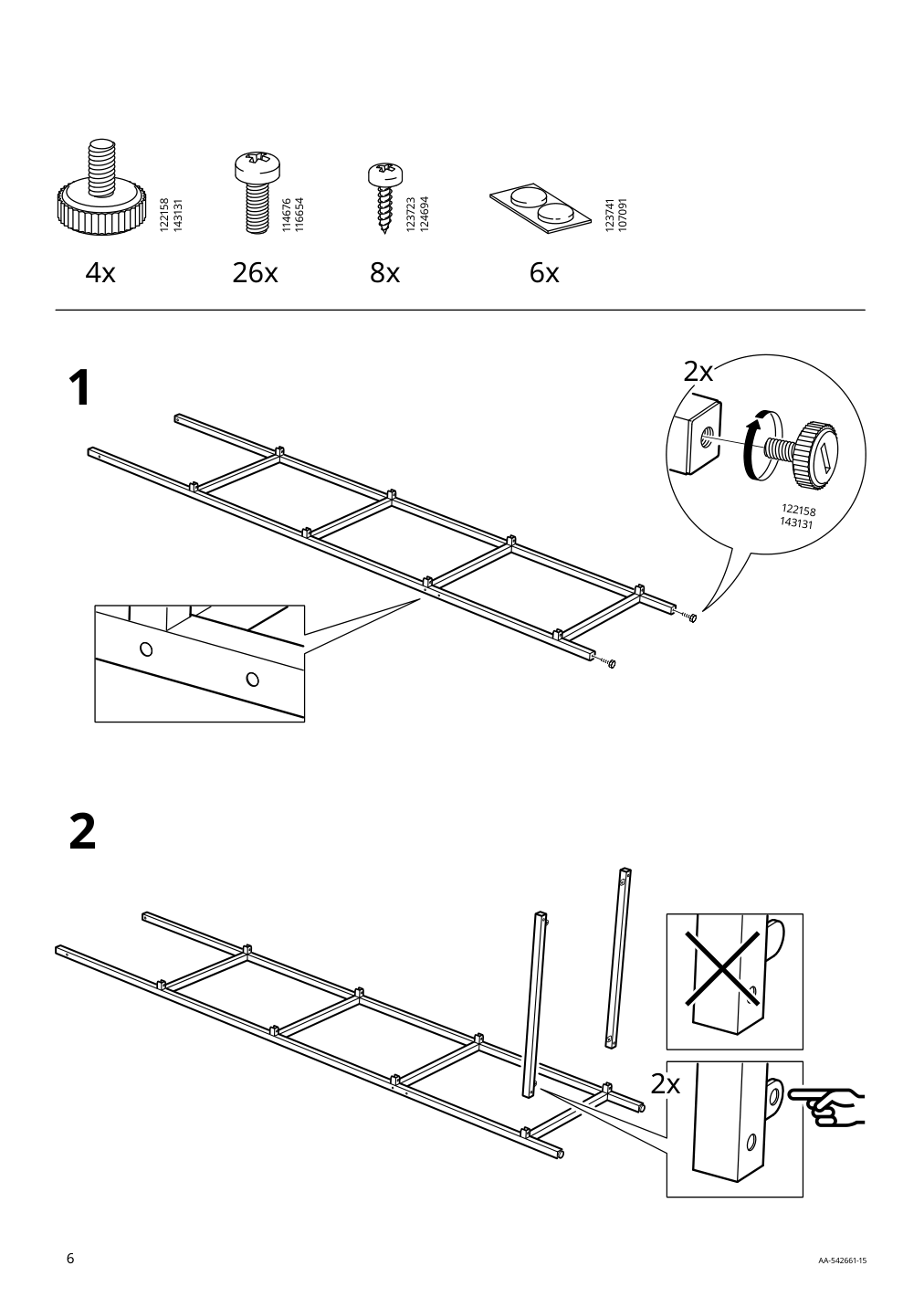 Assembly instructions for IKEA Vittsjoe shelf unit black brown glass | Page 6 - IKEA LAGKAPTEN/ELDBERGET / VITTSJÖ desk and storage combination 994.367.67