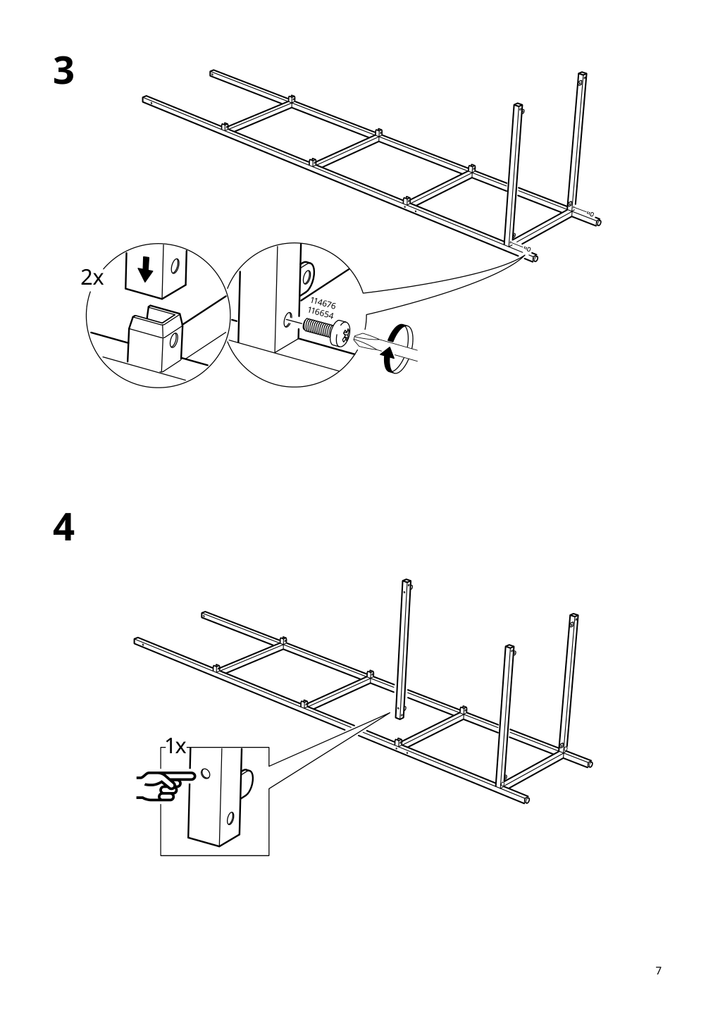 Assembly instructions for IKEA Vittsjoe shelf unit black brown glass | Page 7 - IKEA LAGKAPTEN/ELDBERGET / VITTSJÖ desk and storage combination 994.367.67