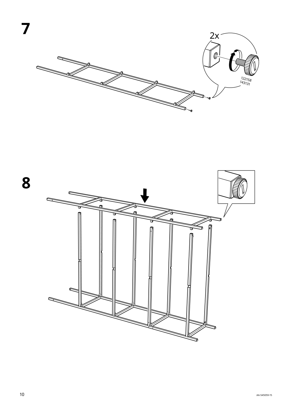 Assembly instructions for IKEA Vittsjoe shelf unit white glass | Page 10 - IKEA VITTSJÖ TV storage combination 092.945.69