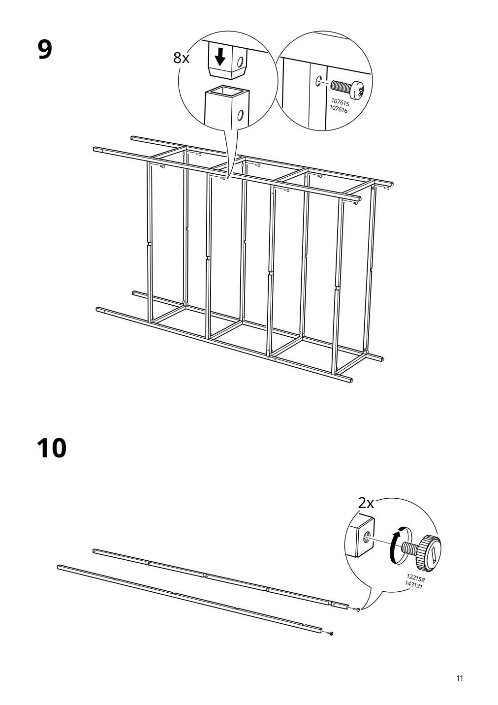 Assembly instructions for IKEA Vittsjoe shelf unit white glass | Page 11 - IKEA VITTSJÖ TV storage combination 092.945.69