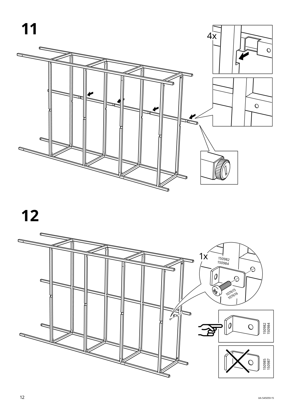 Assembly instructions for IKEA Vittsjoe shelf unit white glass | Page 12 - IKEA VITTSJÖ TV storage combination 092.945.69