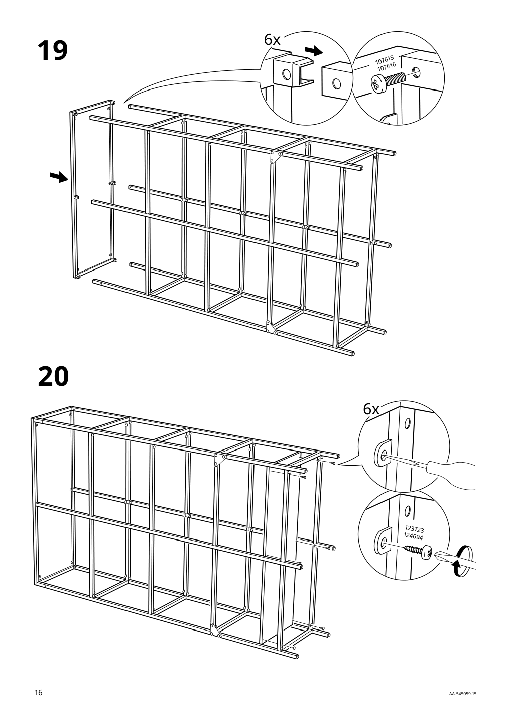 Assembly instructions for IKEA Vittsjoe shelf unit white glass | Page 16 - IKEA VITTSJÖ TV storage combination 092.945.69