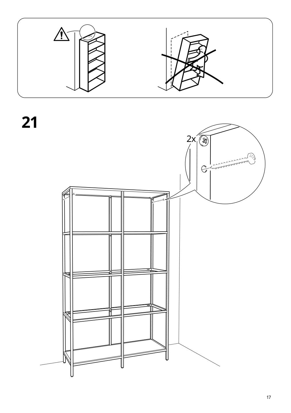 Assembly instructions for IKEA Vittsjoe shelf unit white glass | Page 17 - IKEA VITTSJÖ TV storage combination 092.945.69