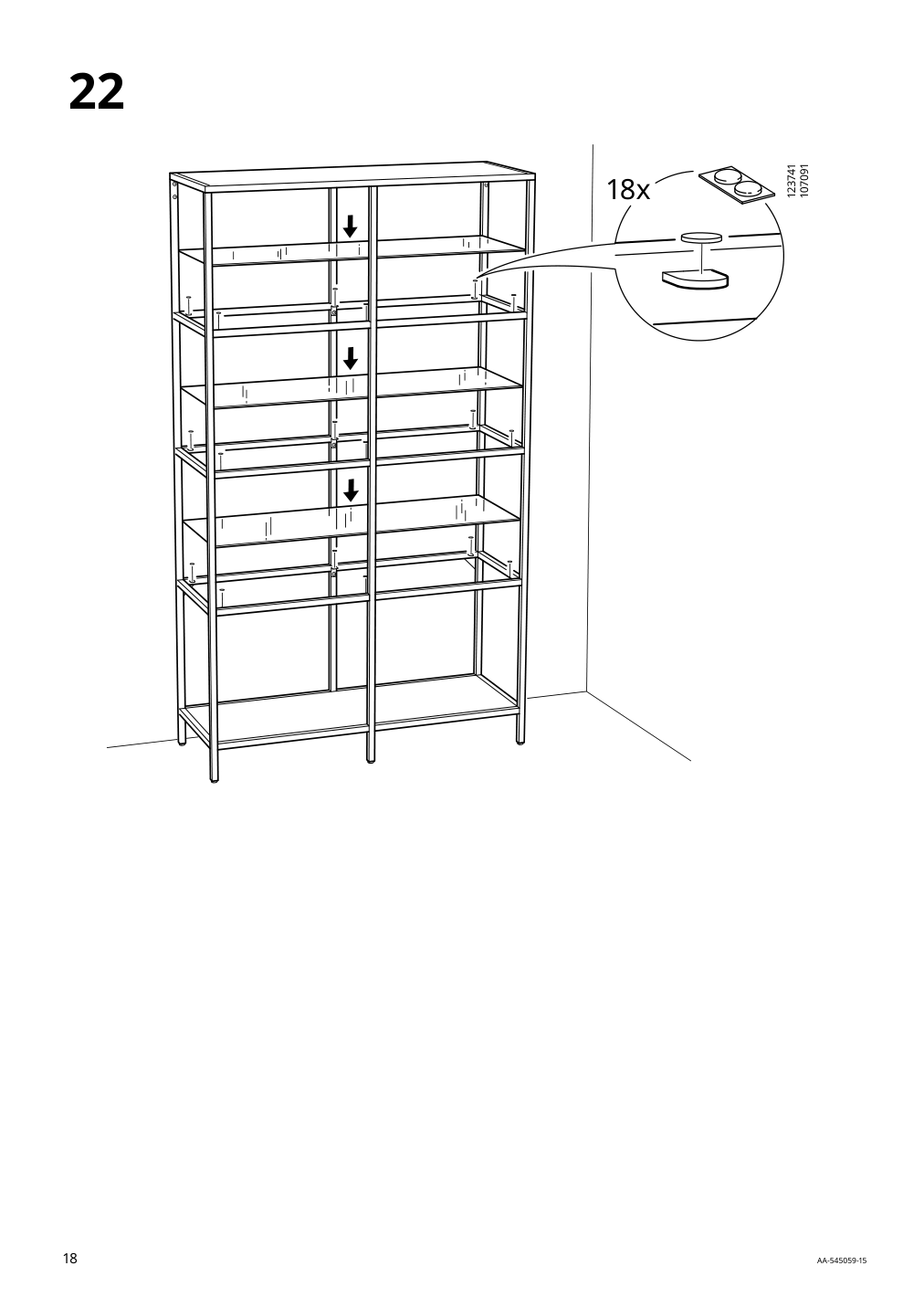 Assembly instructions for IKEA Vittsjoe shelf unit white glass | Page 18 - IKEA VITTSJÖ TV storage combination 092.945.69