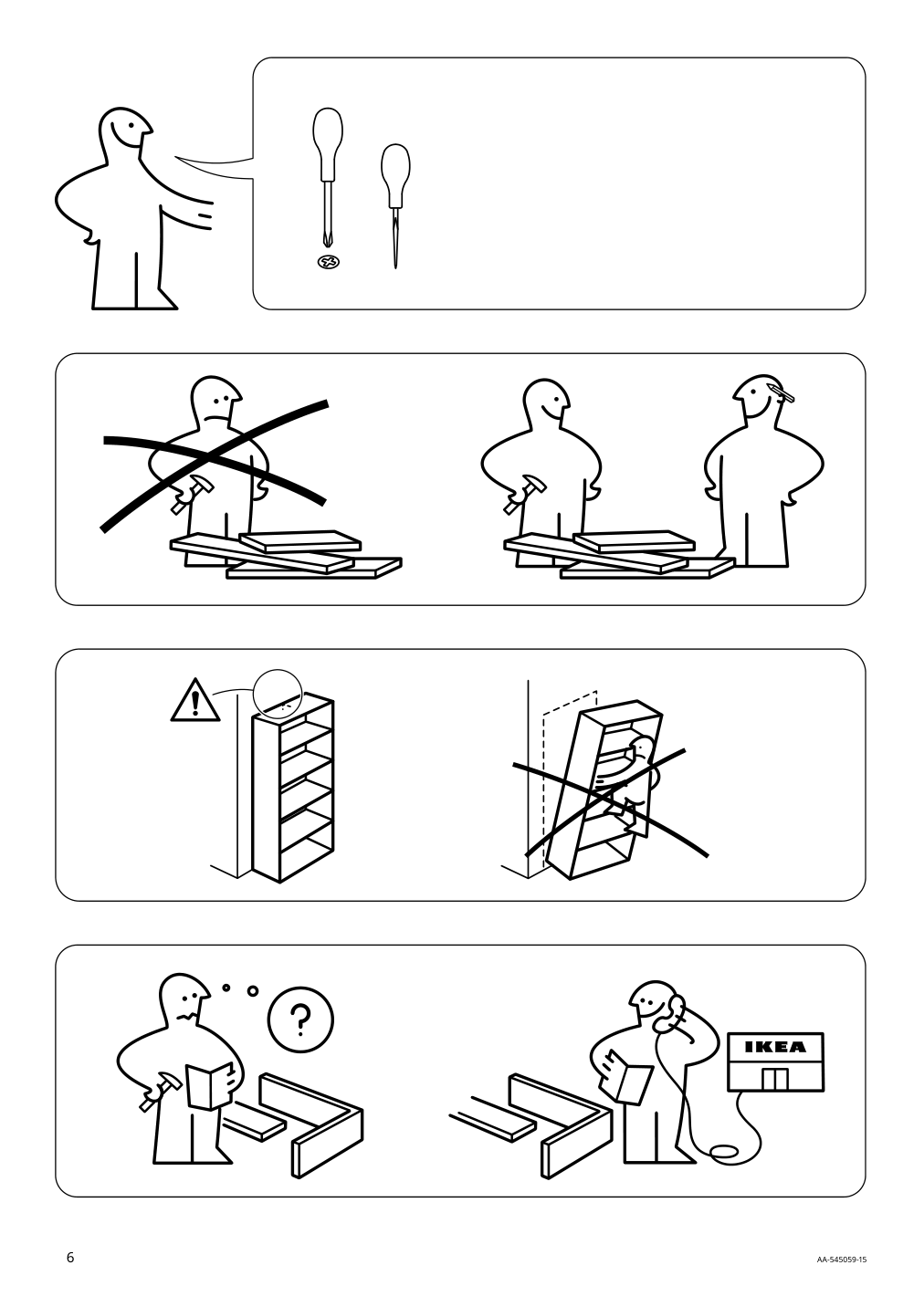 Assembly instructions for IKEA Vittsjoe shelf unit white glass | Page 6 - IKEA VITTSJÖ TV storage combination 092.945.69