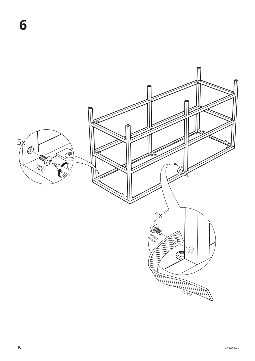 Assembly instructions for IKEA Vittsjoe tv unit black brown glass | Page 10 - IKEA VITTSJÖ TV storage combination 992.945.60