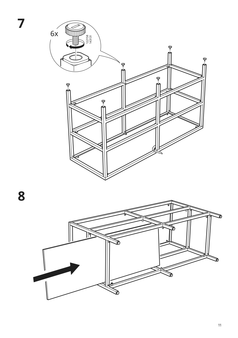 Assembly instructions for IKEA Vittsjoe tv unit black brown glass | Page 11 - IKEA VITTSJÖ TV storage combination 992.945.60