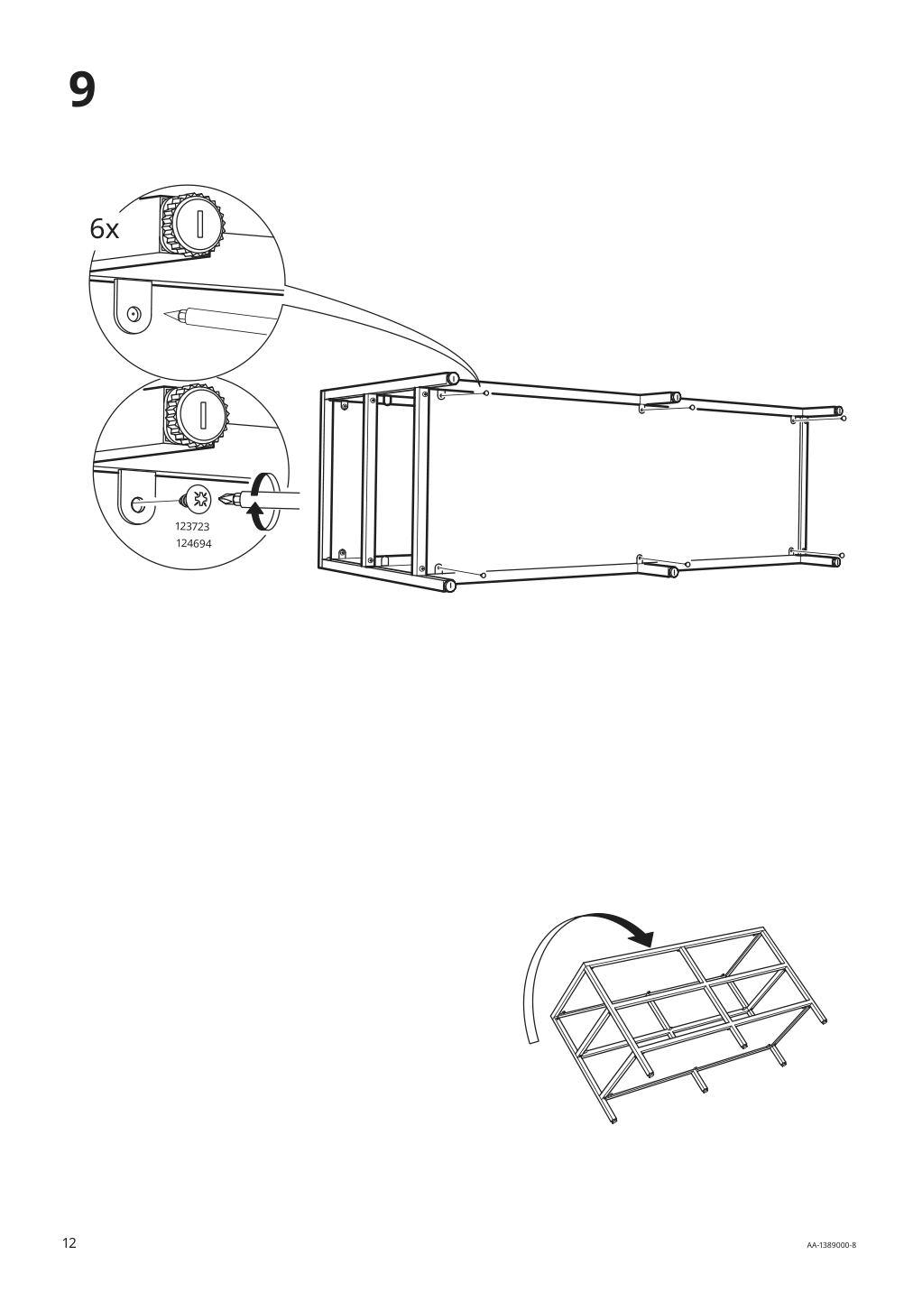 Assembly instructions for IKEA Vittsjoe tv unit black brown glass | Page 12 - IKEA VITTSJÖ TV storage combination 992.945.60