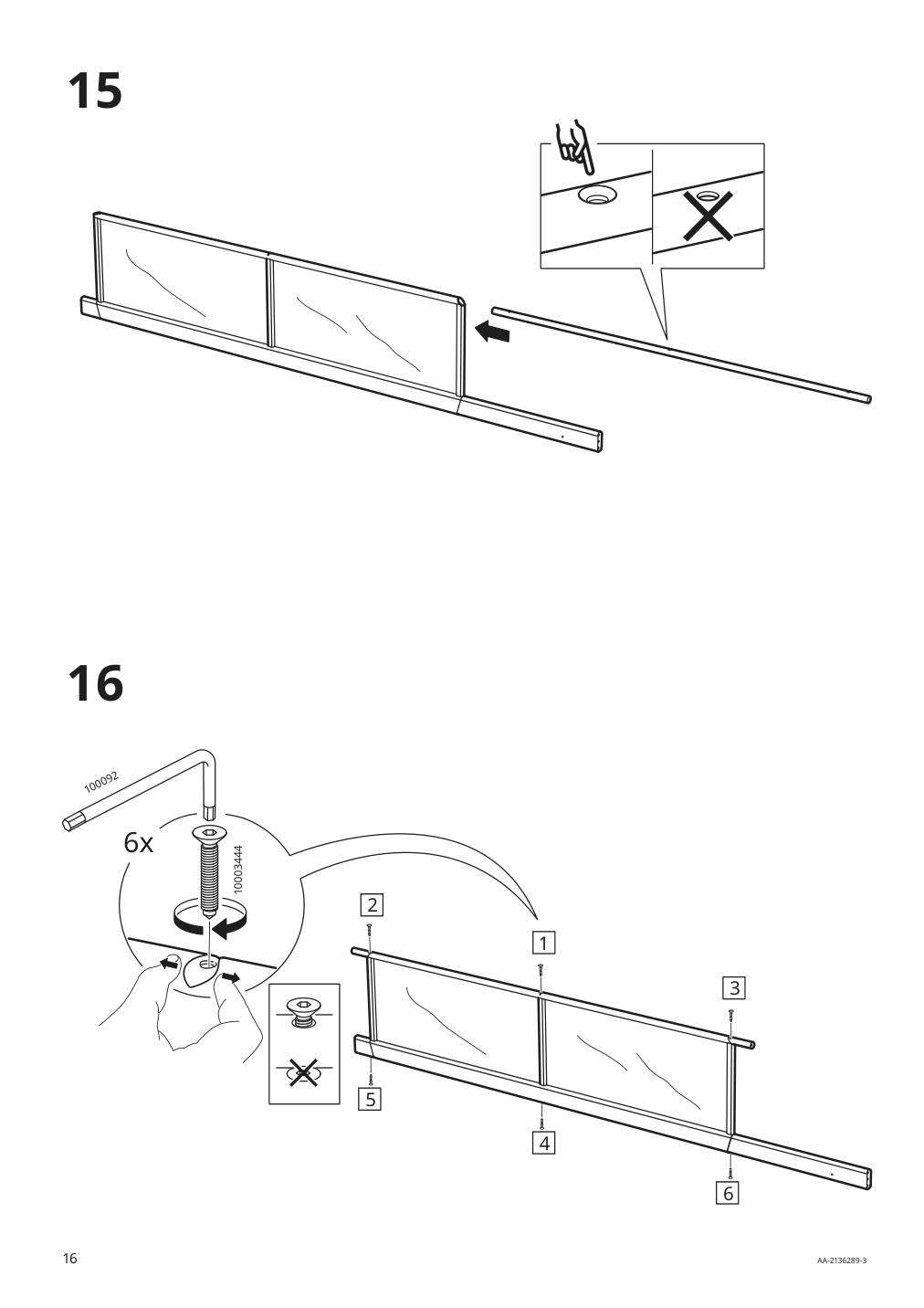 Assembly instructions for IKEA Vitval bunk bed frame white light gray | Page 16 - IKEA VITVAL bunk bed frame 804.112.72