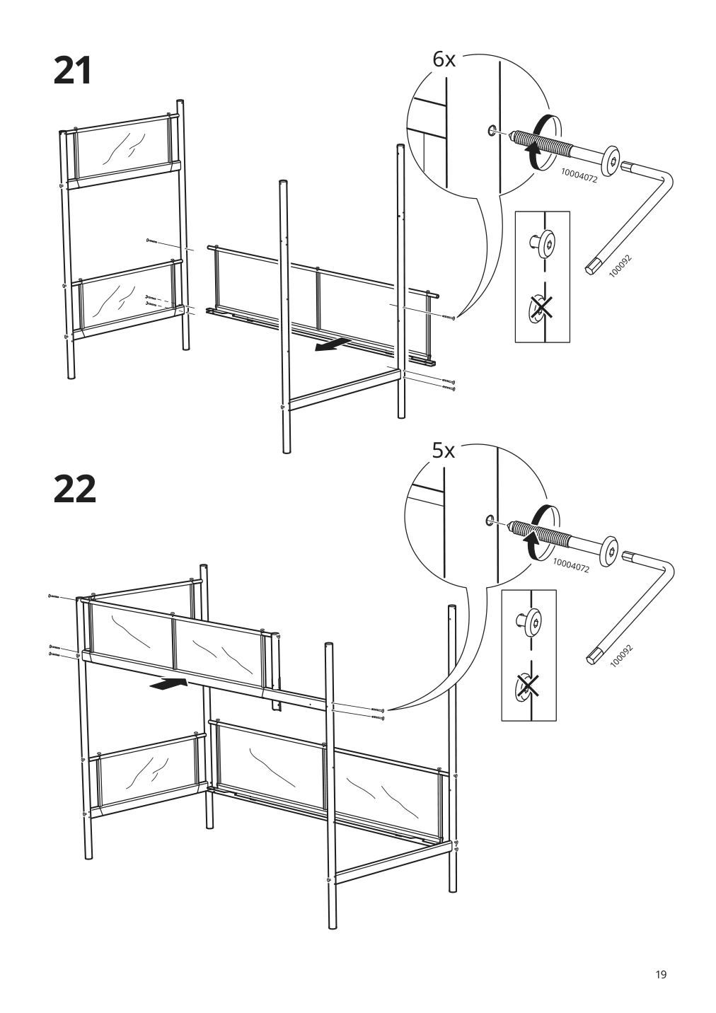 Assembly instructions for IKEA Vitval bunk bed frame white light gray | Page 19 - IKEA VITVAL bunk bed frame 804.112.72